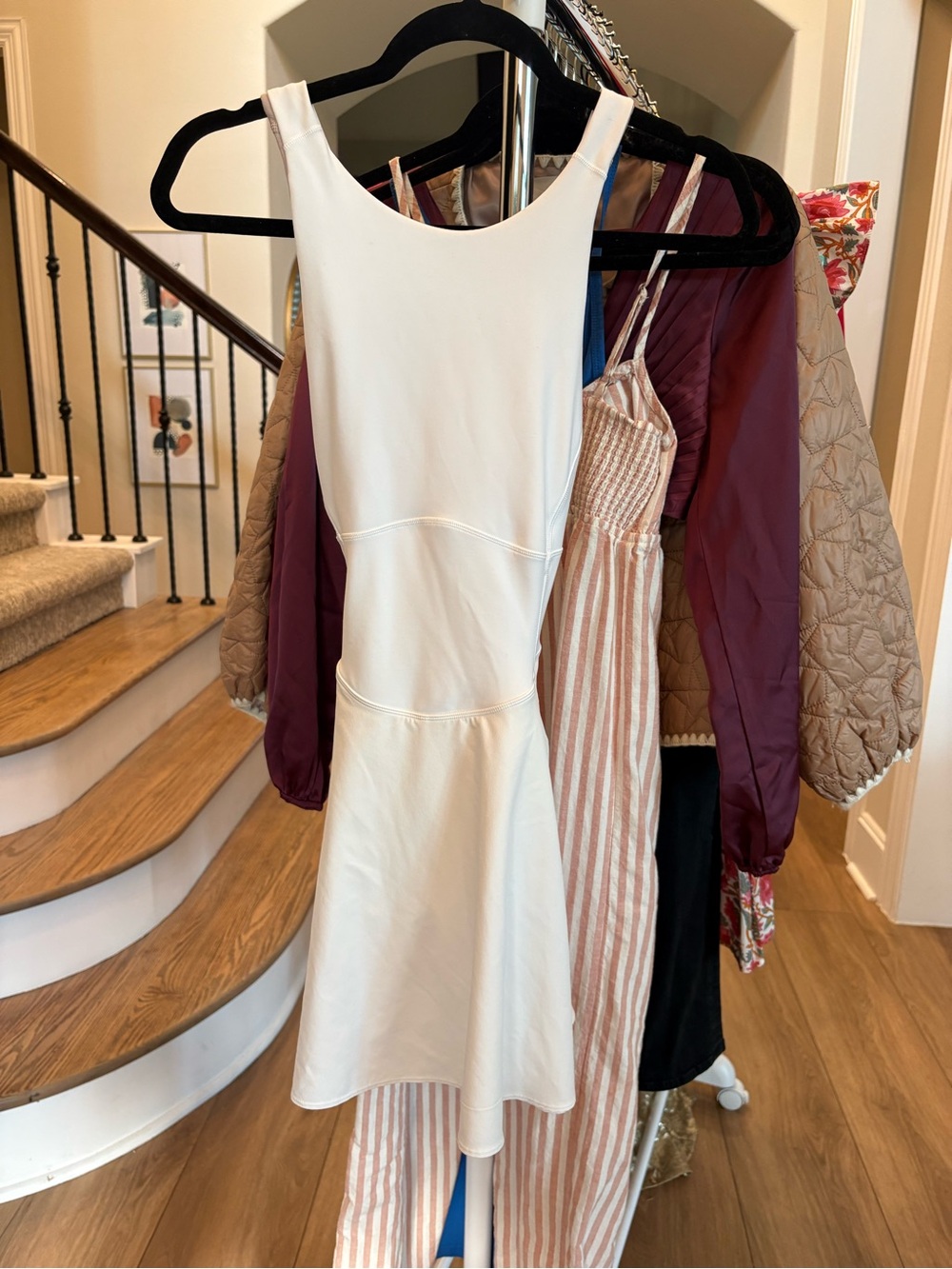 lululemon athletica White Scoop-Neck Mini Dress